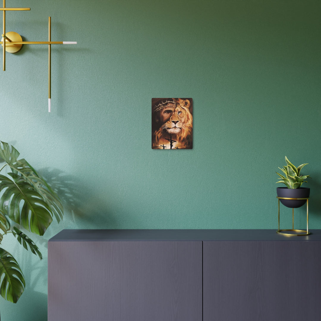 "Lion of Judah - Crown of Thorns" - Triumph & Sacrifice Metal Wall Art