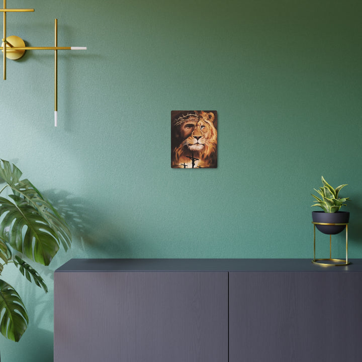 "Lion of Judah - Crown of Thorns" - Triumph & Sacrifice Metal Wall Art