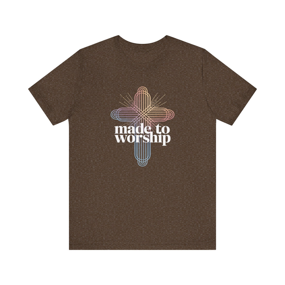 Made to Worship Unisex Tee, Inspirational T-Shirt, Faith Apparel, Christian Gift, Church Wear, Casual Outfit