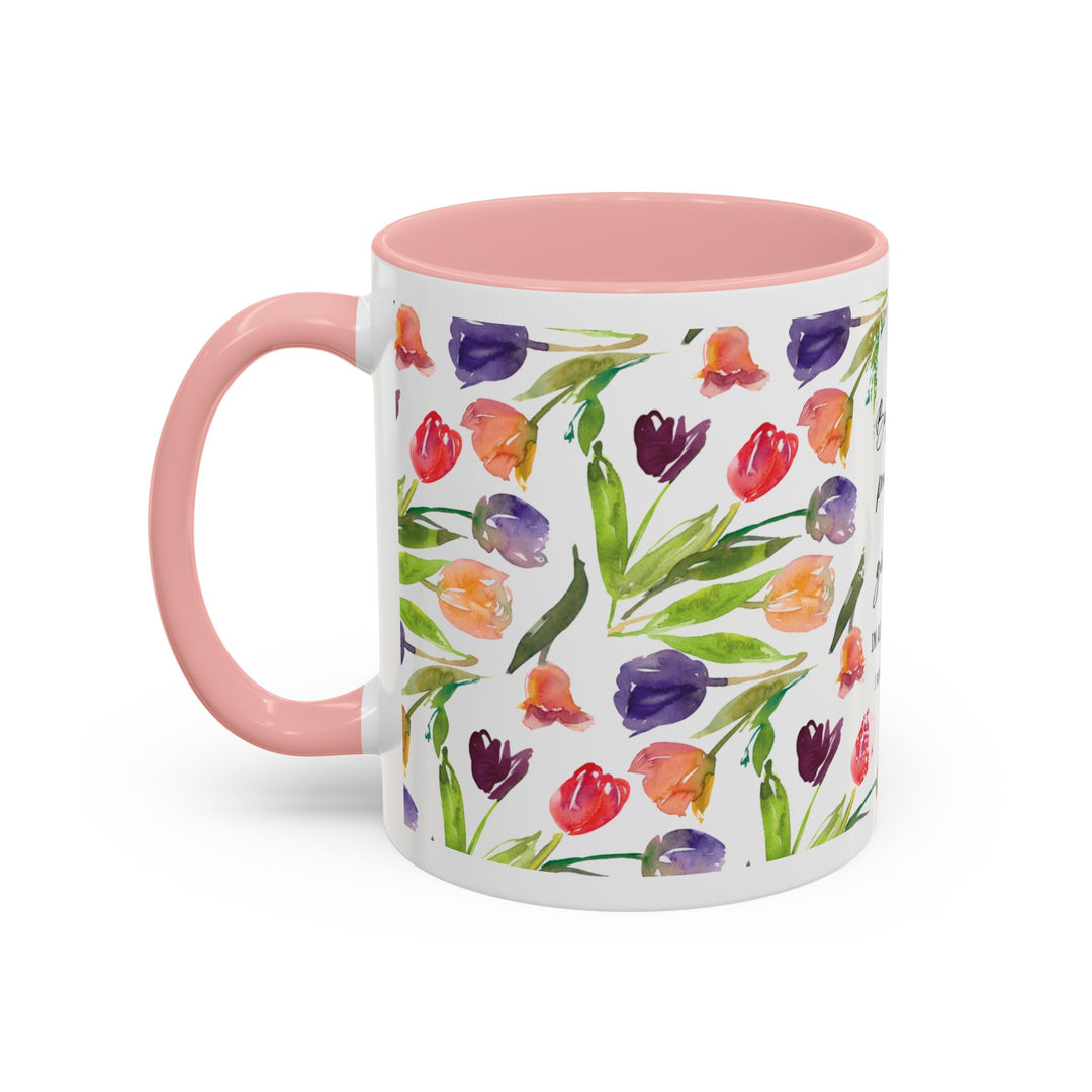 Be Joyful Always – Watercolor Tulip Scripture Mug