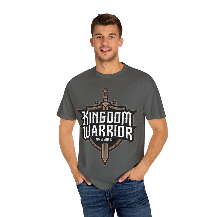 Kingdom Warrior T-Shirt – Christian Shield & Sword Design | Unisex Faith-Based Apparel