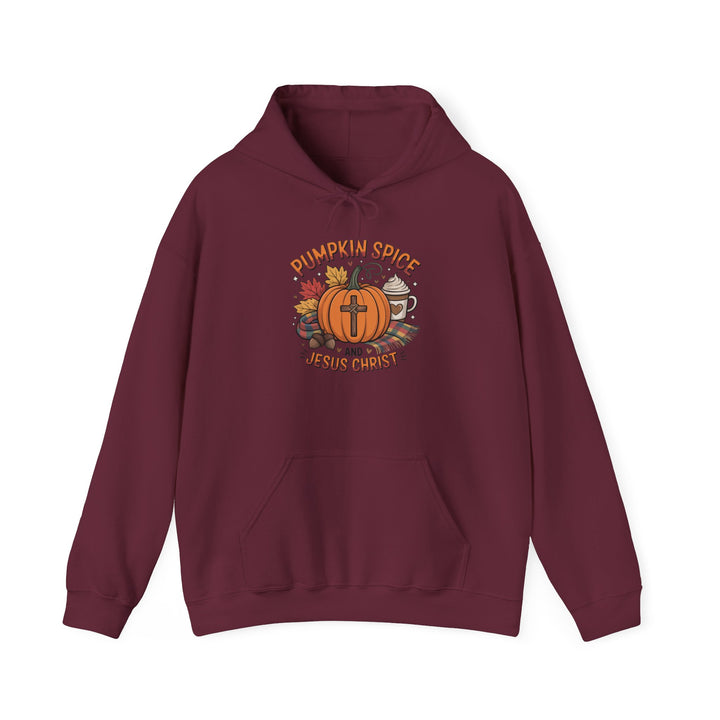 Fall Pumpkin Spice and Jesus Christ Hoodie Sweatshirt