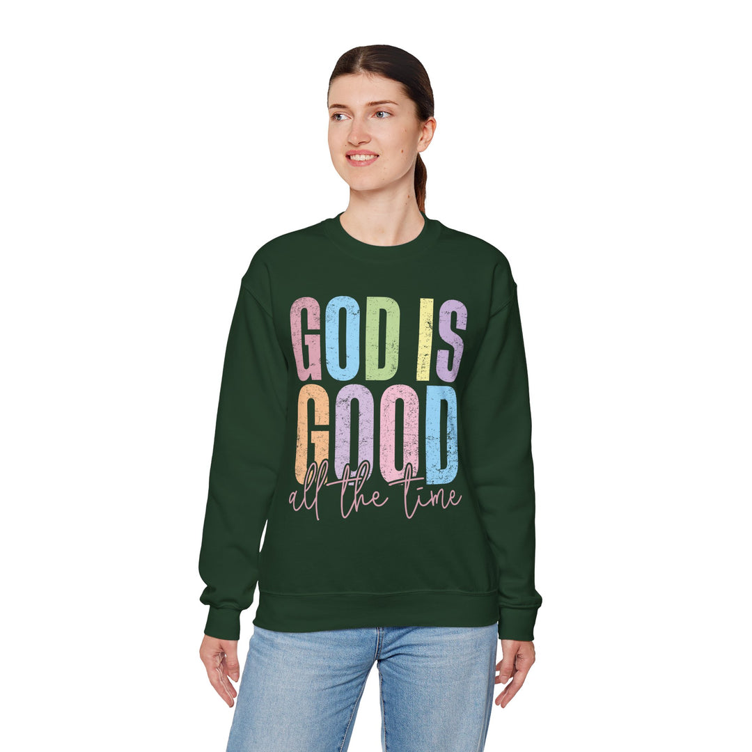Inspirational God is Good Sweatshirt, Religious Crewneck, Faith-Based Apparel, Comfortable Casual Wear, Church Gift, Positive Vibes
