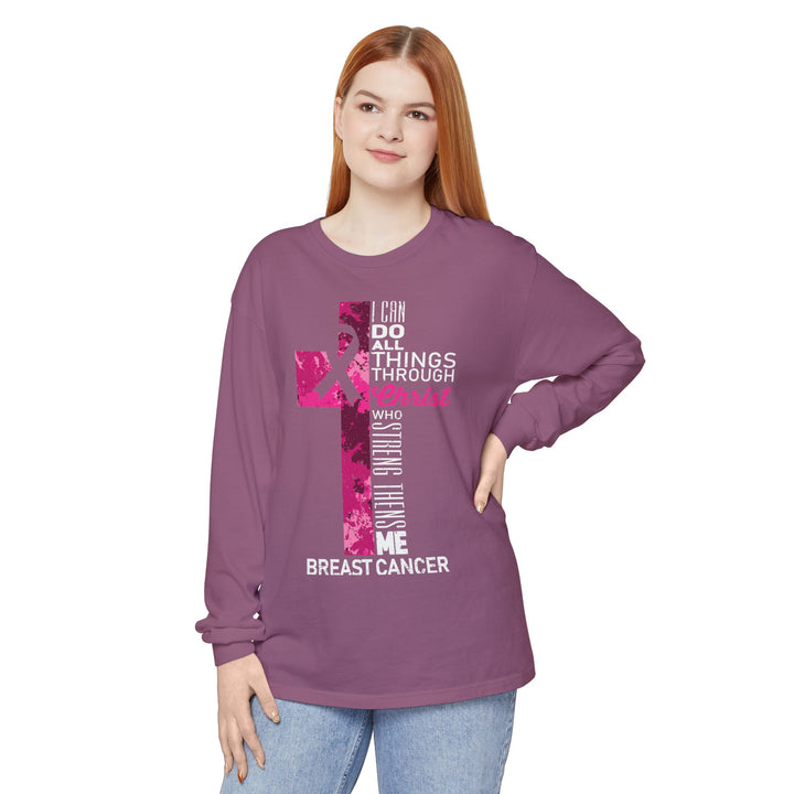 Christian Breast Cancer Awareness Long Sleeve T-Shirt
