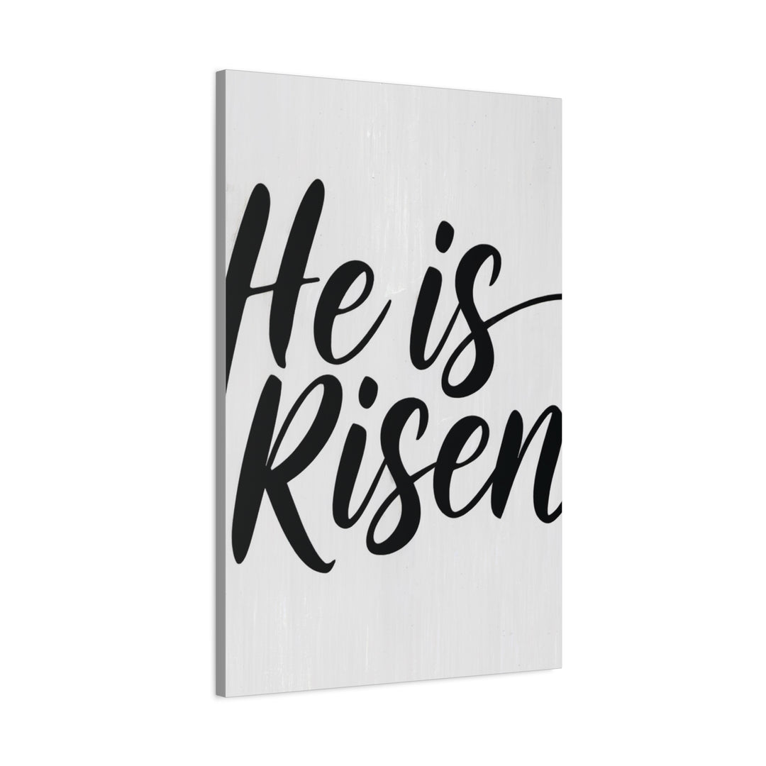 He Is Risen Canvas | Easter Christian Wall Art with Scripture