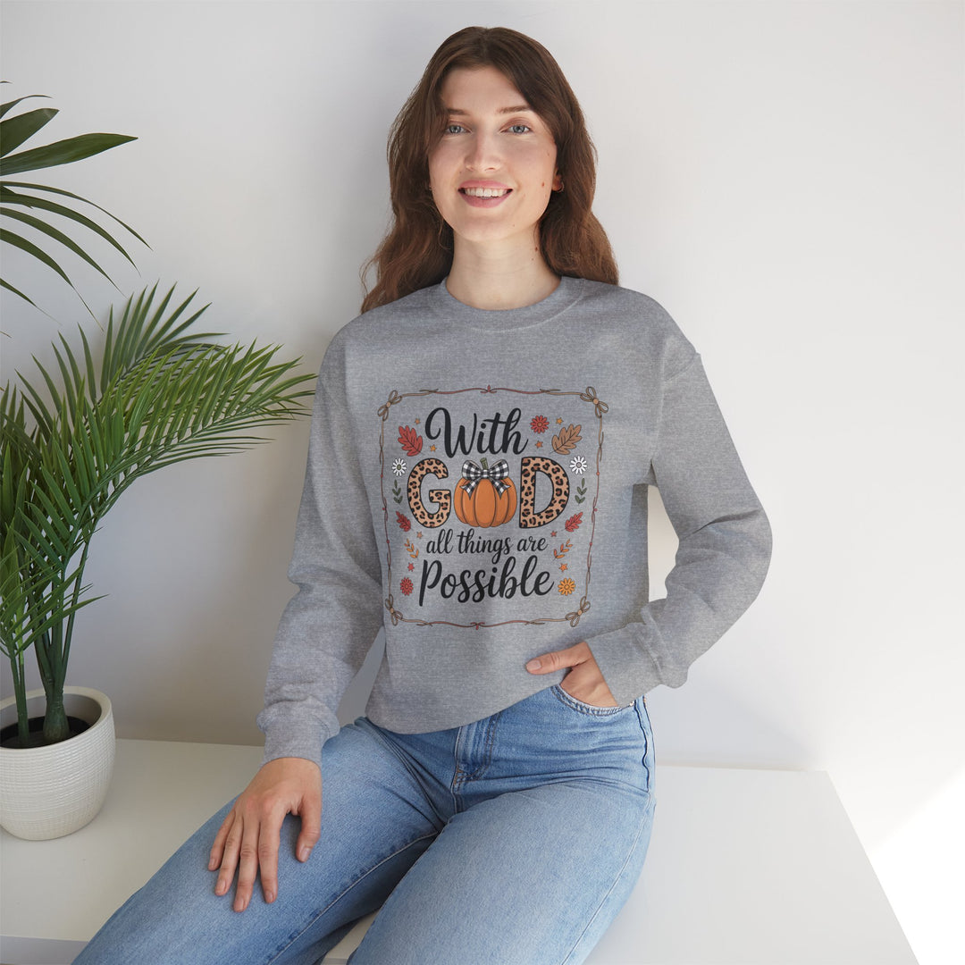 Fall-Inspired Faith Crewneck Sweatshirt - Cozy Gift, Autumn Vibes, Motivational Wear, Everyday Comfort, Religious Apparel