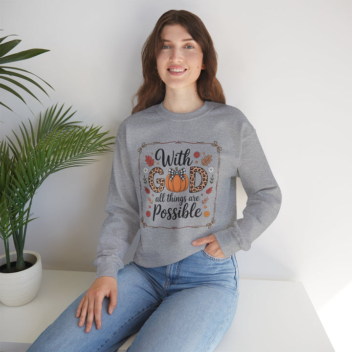 Fall-Inspired Faith Crewneck Sweatshirt - Cozy Gift, Autumn Vibes, Motivational Wear, Everyday Comfort, Religious Apparel
