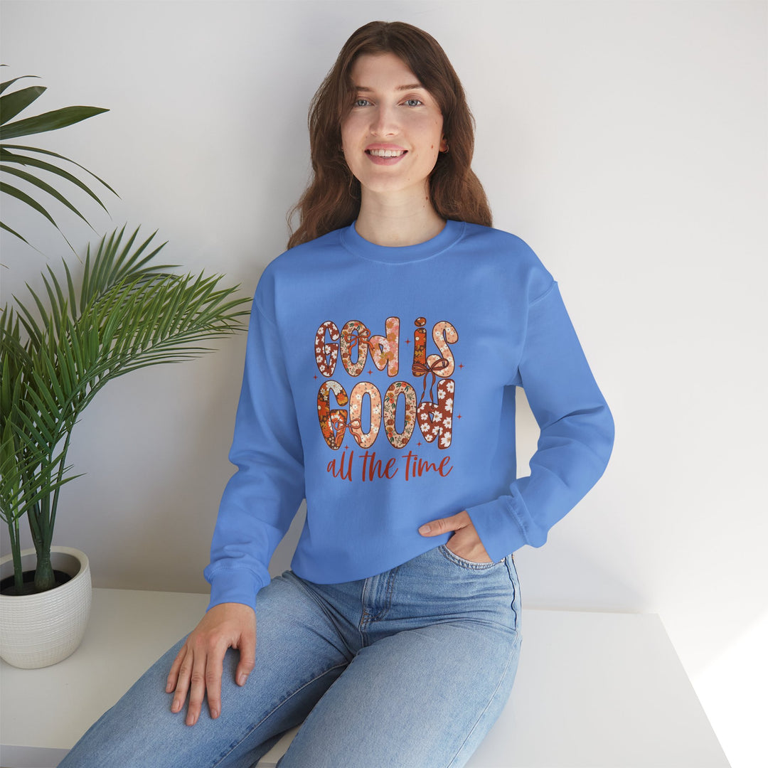 God Is Good Sweatshirt, Inspirational Crewneck, Cozy Fall Fashion, Unisex Apparel, Perfect Gift for Christians