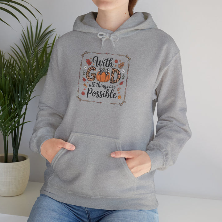Christian Faith Leopard Print Hoodie - With God All Things Are Possible