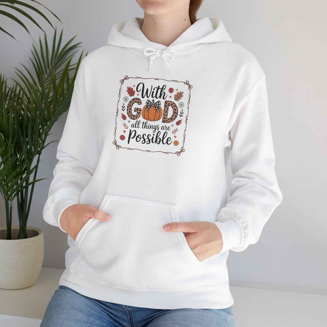 Christian Faith Leopard Print Hoodie - With God All Things Are Possible