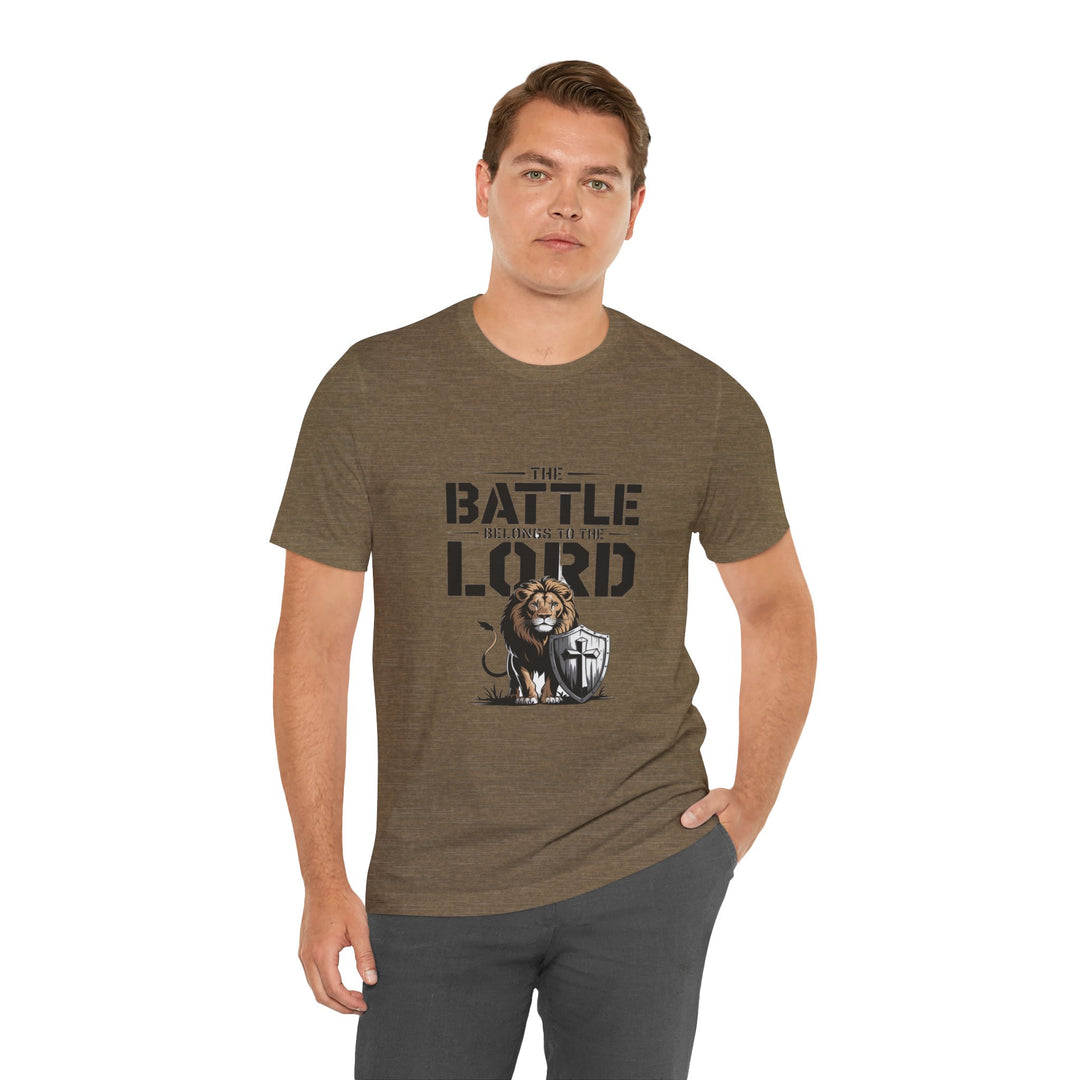 Faith-Inspired Short Sleeve Tee | The Battle Belongs to the Lord | Christian Apparel, Inspirational Shirt, Gift for Believers, [...]