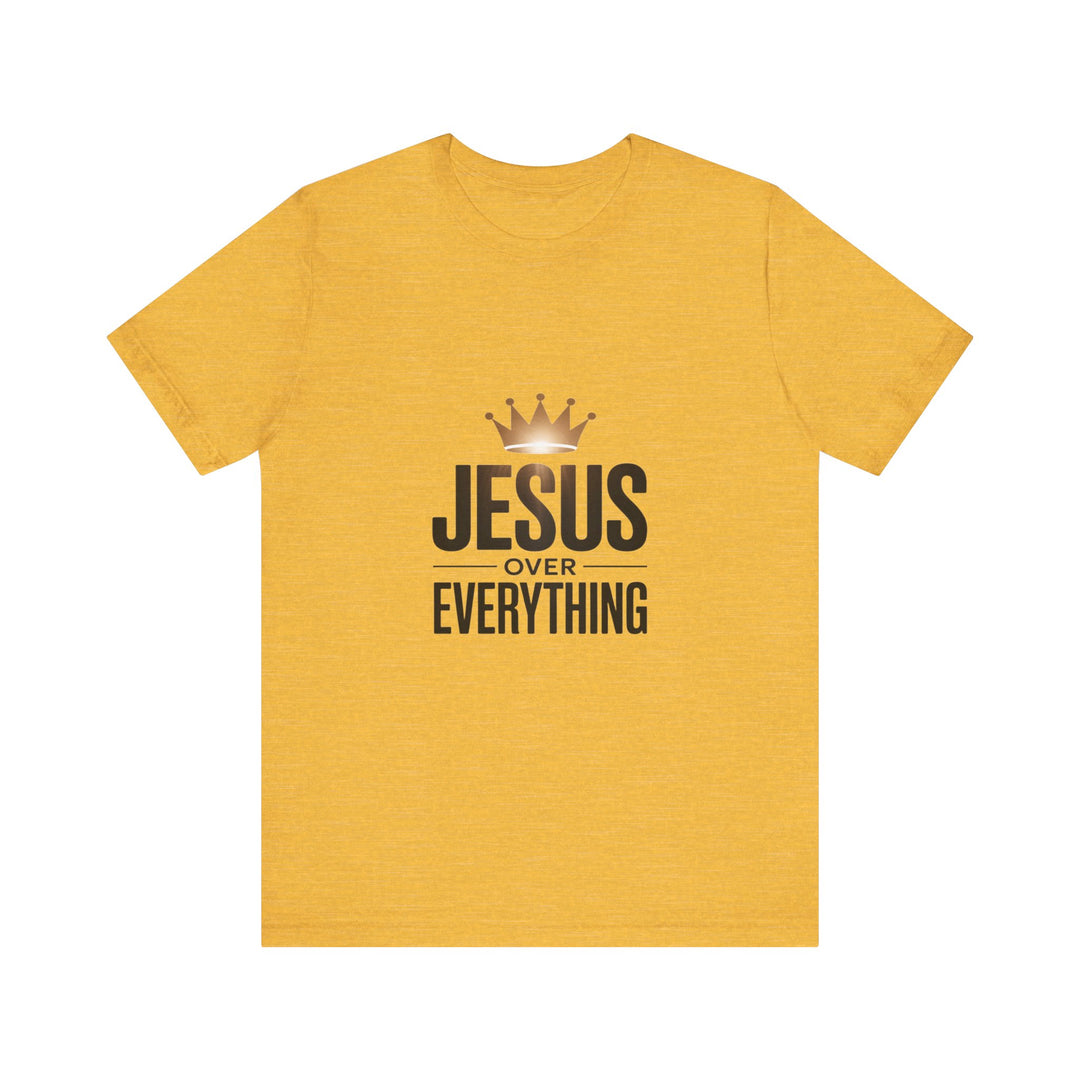 Jesus Over Everything – Christian Crown Graphic T-Shirt