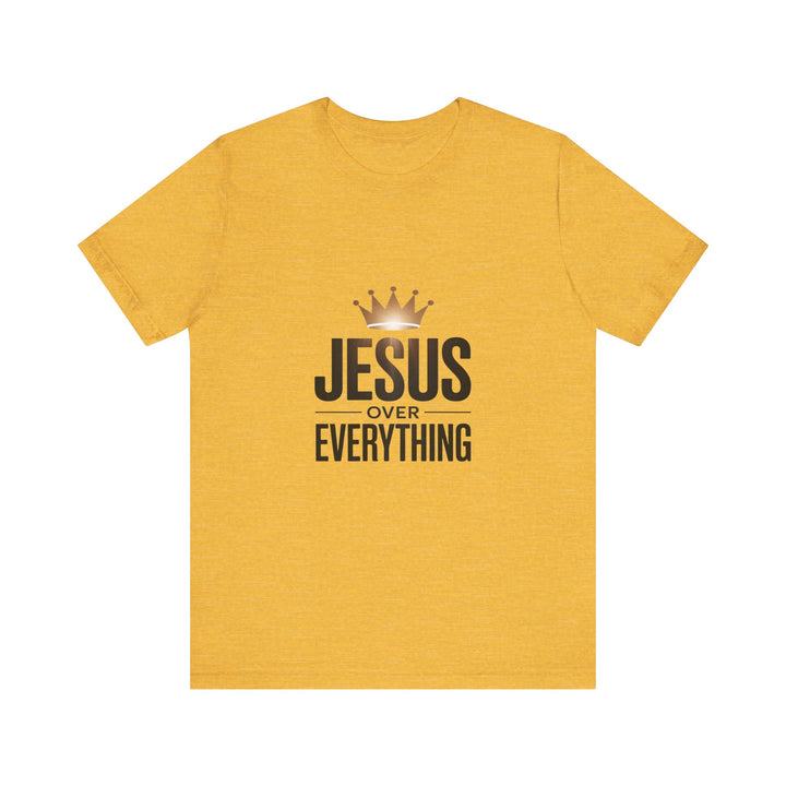 Jesus Over Everything – Christian Crown Graphic T-Shirt