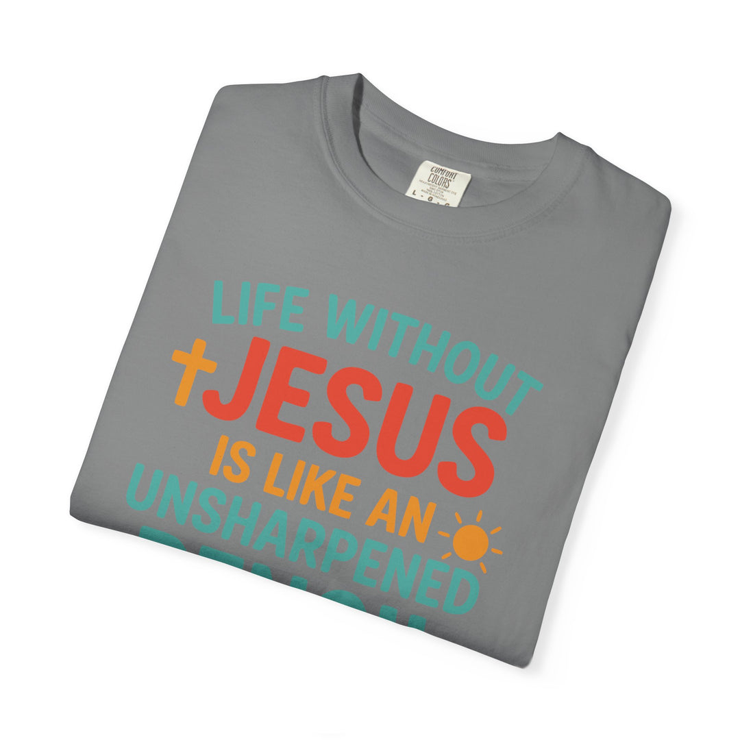 Christian Message Unisex T-shirt with Pencil Design