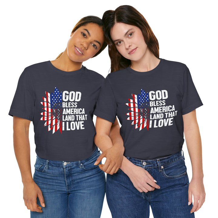 Patriotic T-Shirt, God Bless America Tee, Unisex Short Sleeve Shirt, Independence Day Gift, USA Pride Apparel, Americana Clothing