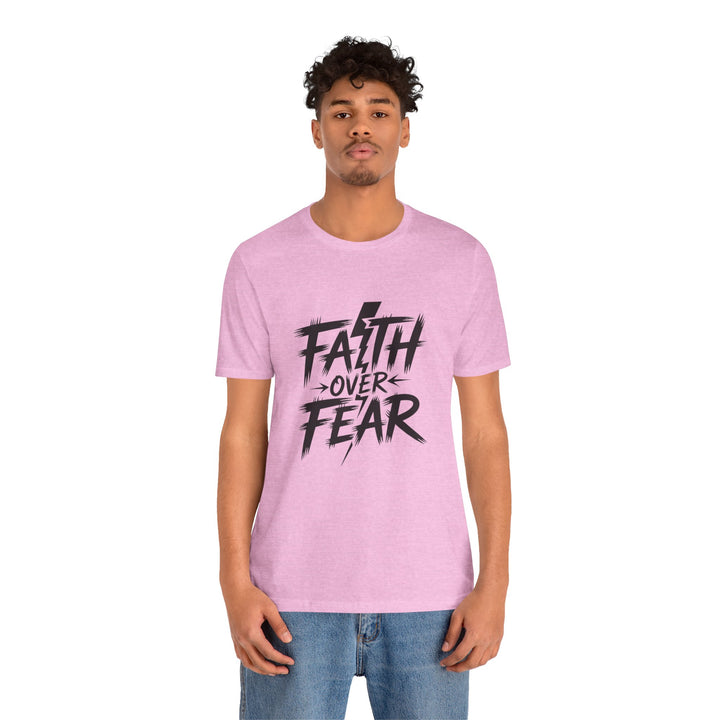 Faith Over Fear – Bold Christian Lightning Shirt
