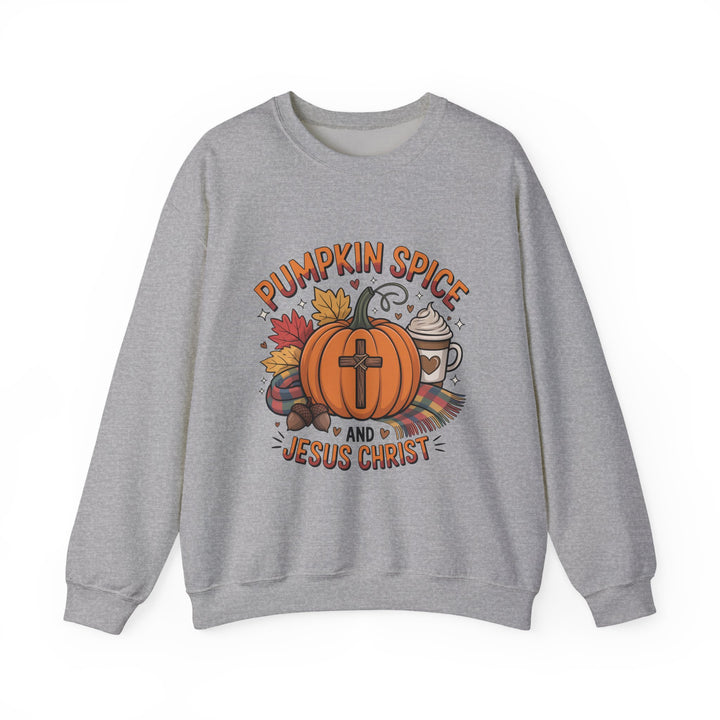 Fall Pumpkin Spice and Jesus Christ Sweatshirt