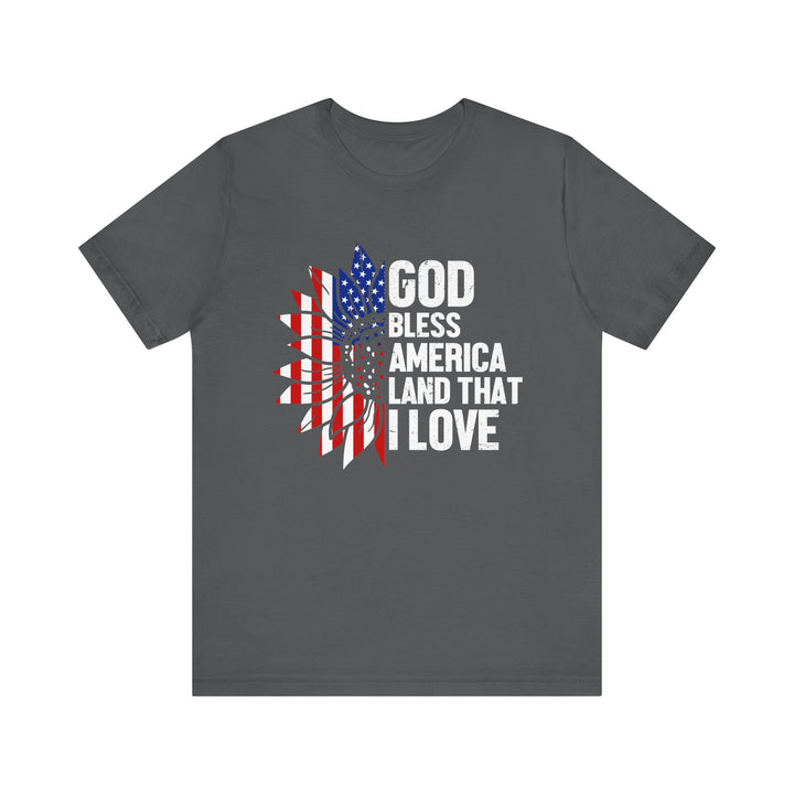 Patriotic T-Shirt, God Bless America Tee, Unisex Short Sleeve Shirt, Independence Day Gift, USA Pride Apparel, Americana Clothing