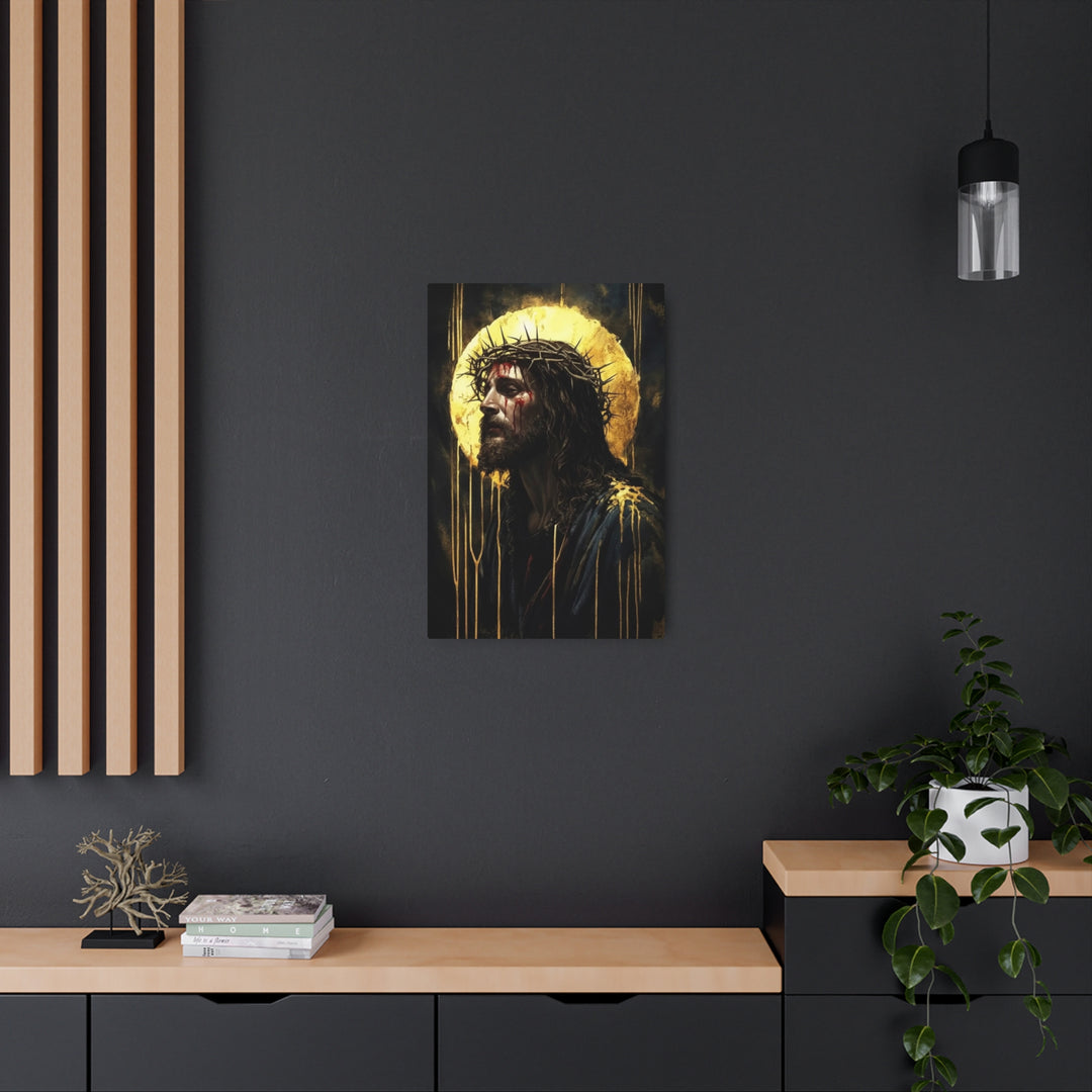 "Crown of Thorns - Sacred Passion" - Christ's Sacrifice Metal Wall Art