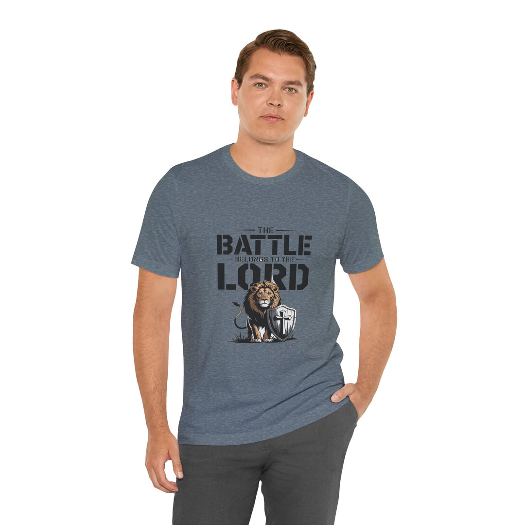 Faith-Inspired Short Sleeve Tee | The Battle Belongs to the Lord | Christian Apparel, Inspirational Shirt, Gift for Believers, [...]
