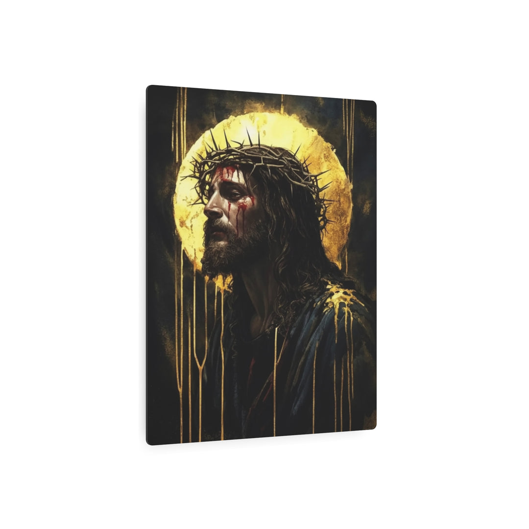 "Crown of Thorns - Sacred Passion" - Christ's Sacrifice Metal Wall Art