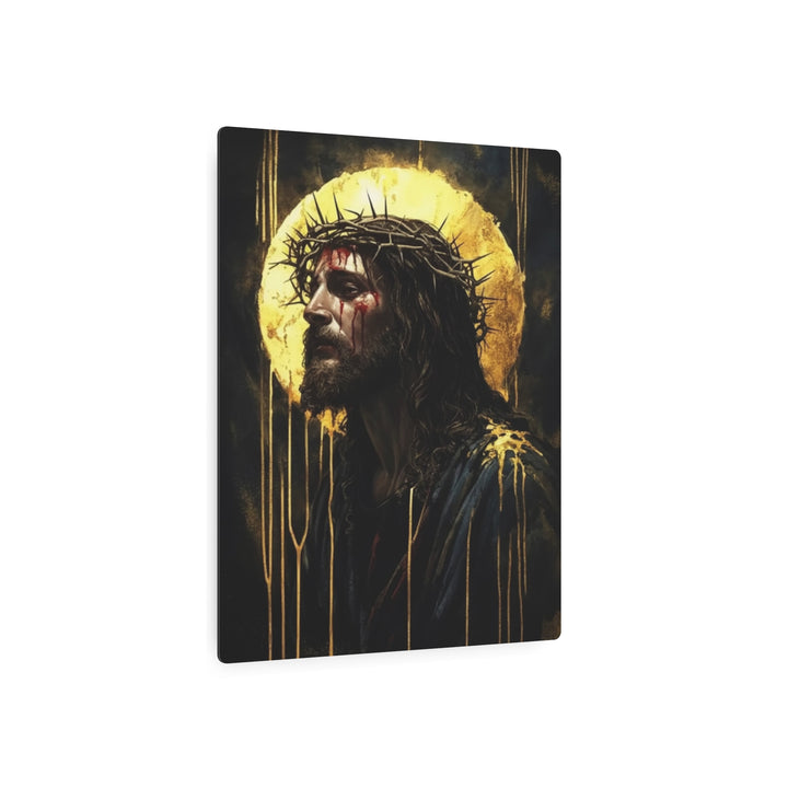 "Crown of Thorns - Sacred Passion" - Christ's Sacrifice Metal Wall Art