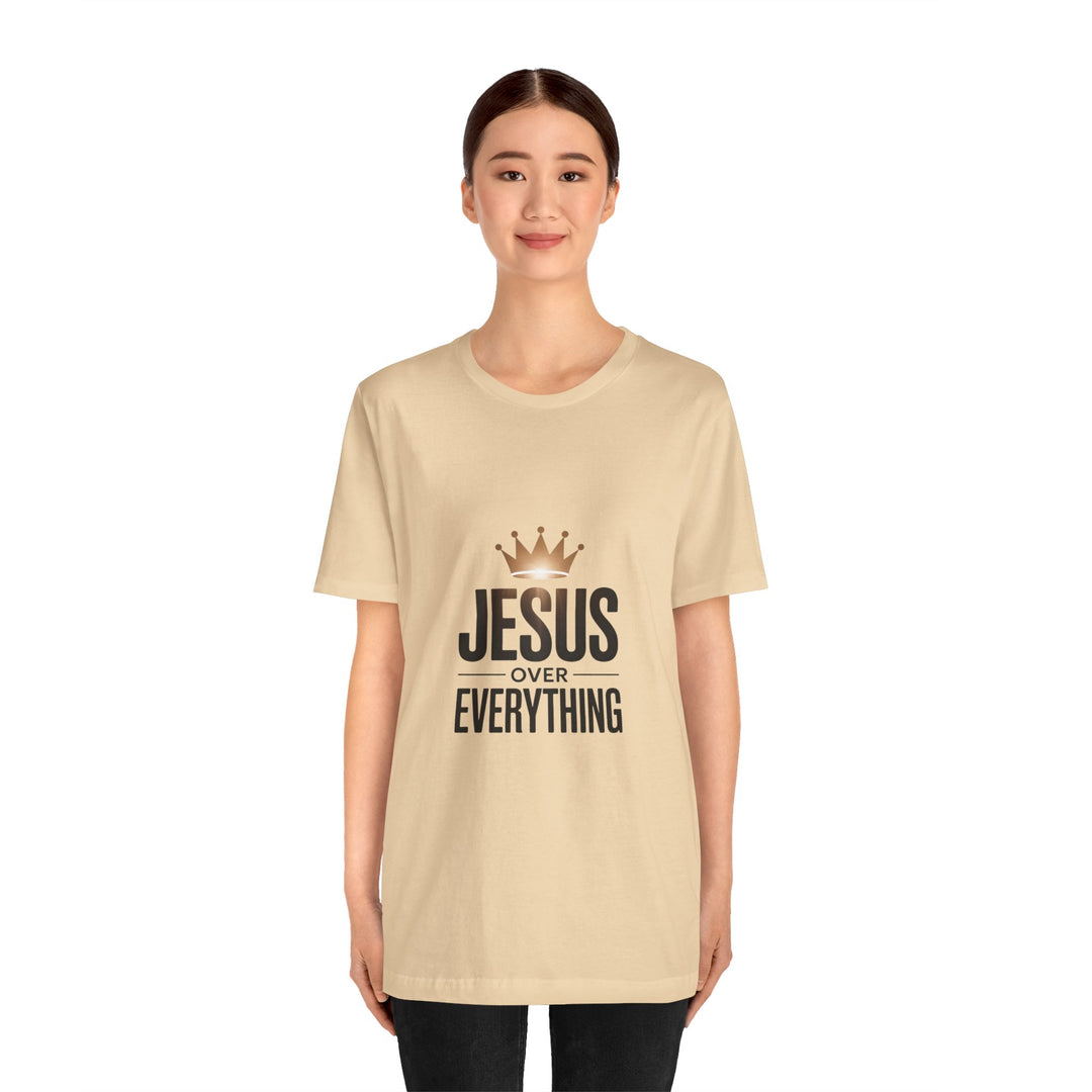 Jesus Over Everything – Christian Crown Graphic T-Shirt