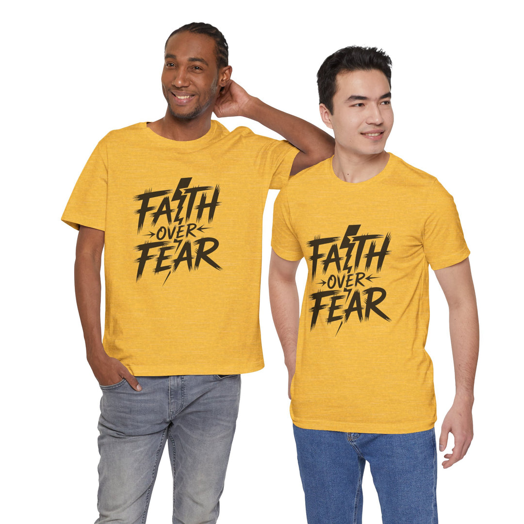 Faith Over Fear – Bold Christian Lightning Shirt