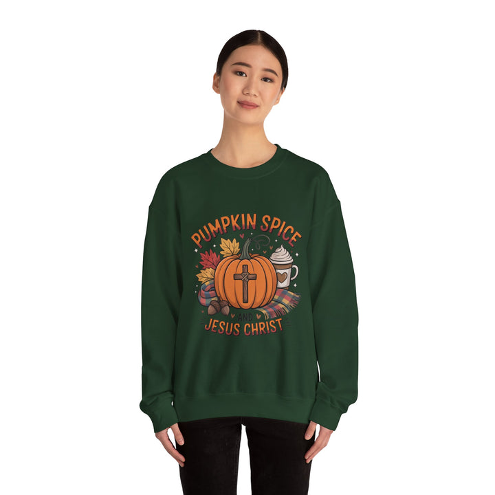 Fall Pumpkin Spice and Jesus Christ Sweatshirt