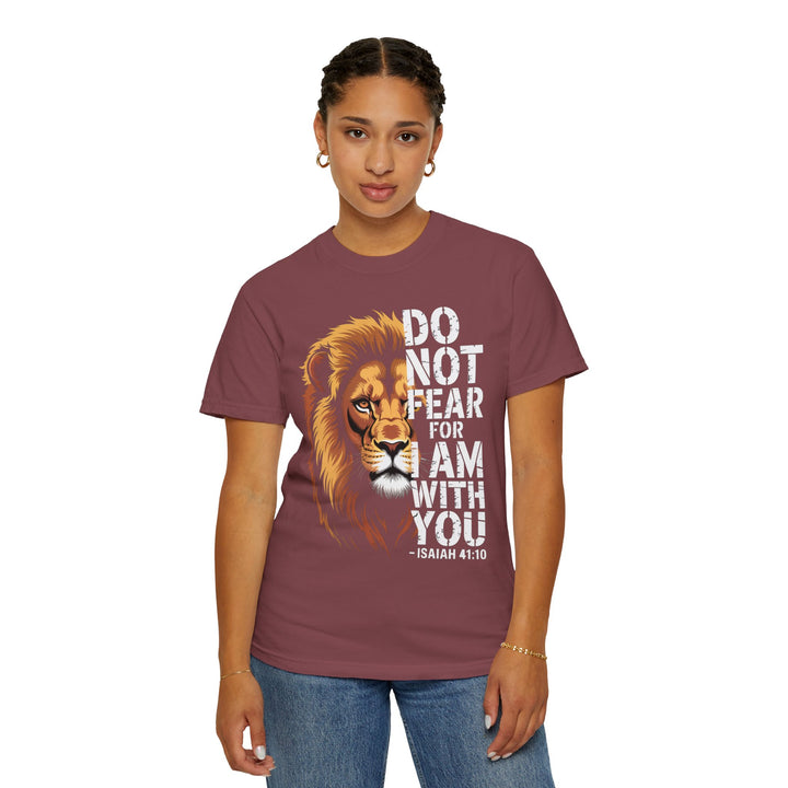 Christian Lion T-Shirt – Isaiah 41:10 Unisex Tee | Do Not Fear Scripture Apparel