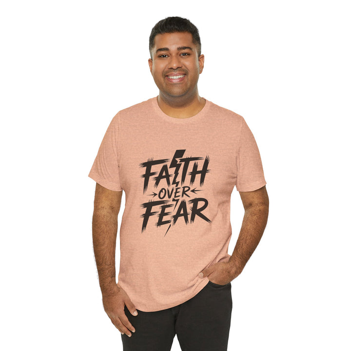 Faith Over Fear – Bold Christian Lightning Shirt