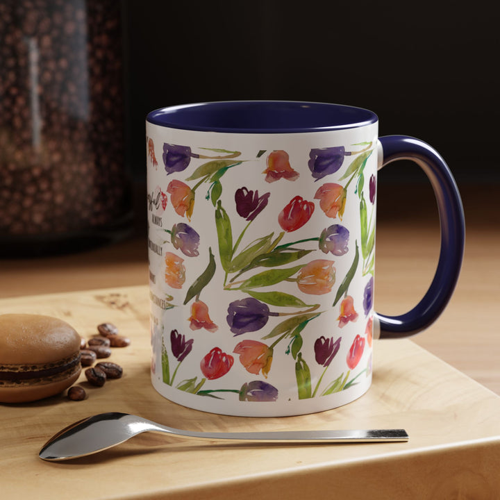 Be Joyful Always – Watercolor Tulip Scripture Mug