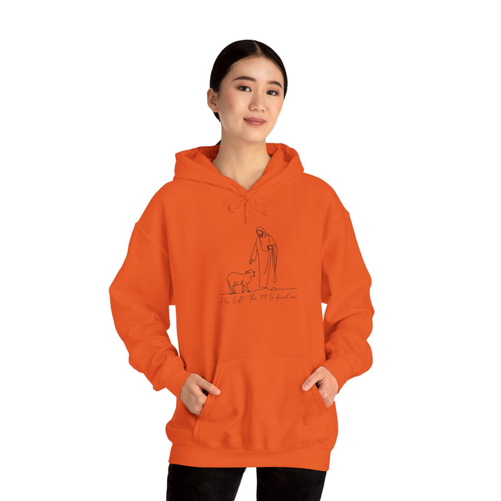 Christian Jesus and Lamb Hoodie Sweatshirt - 'He left the 99 to find me'