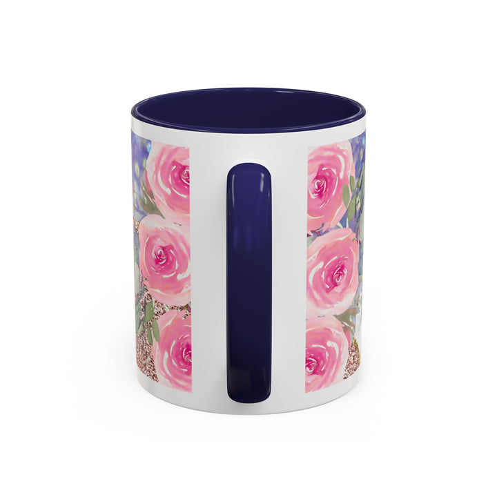Made to Worship  Pink Glitter Floral Christian Mug