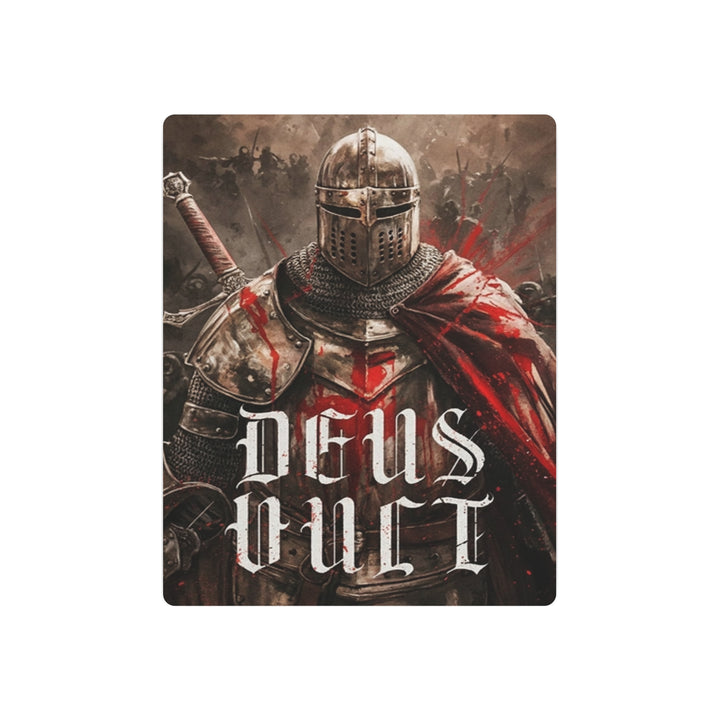 "Deus Vult - God Wills It" - Medieval Christian Knight Metal Wall Art