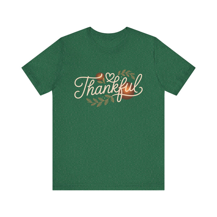 Thankful Tee - Unisex Jersey Short Sleeve Shirt for Thanksgiving, Gratitude Gift, Casual Wear, Family Gathering, Everyday Comfort