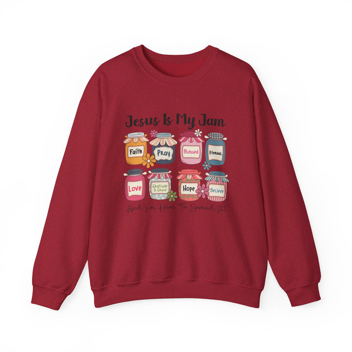 Jesus Is My Jam Sweatshirt, Unisex Crewneck, Comfort Wear, Christian Apparel, Perfect Gift for Faith Celebrations, Everyday Casual