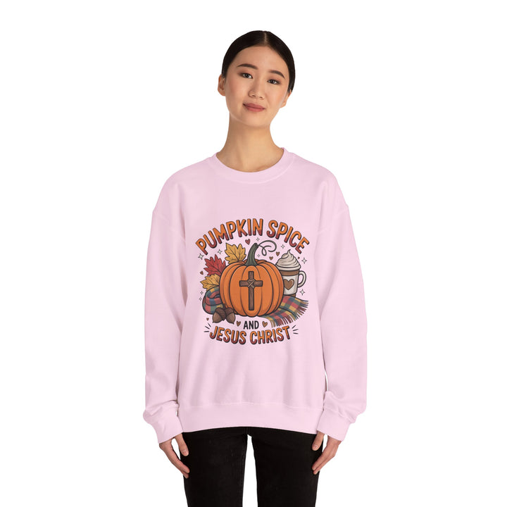 Fall Pumpkin Spice and Jesus Christ Sweatshirt