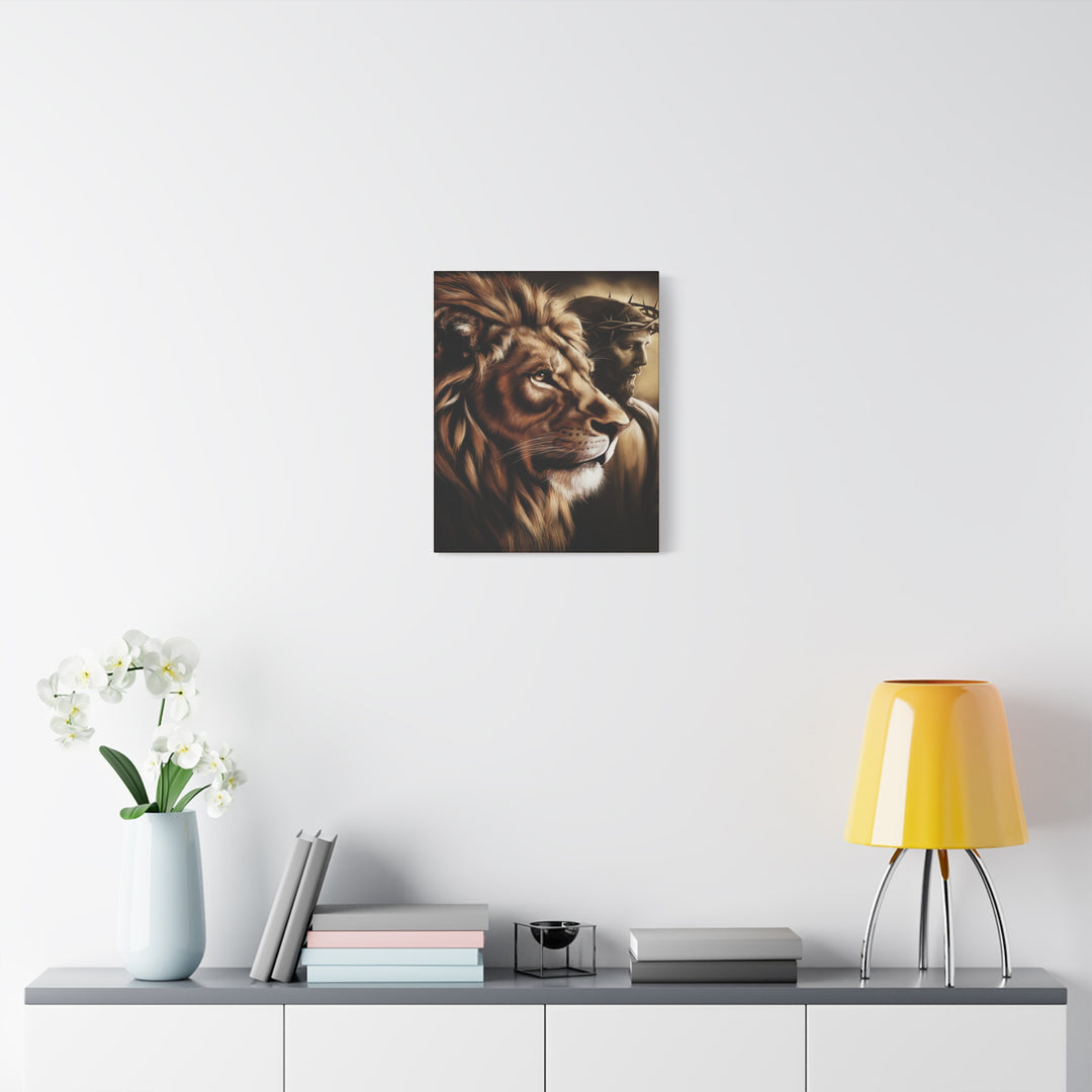 The Lion and the Lamb – Christian Canvas Wall Art | Bold Faith Decor Featuring Christ & Lion of Judah