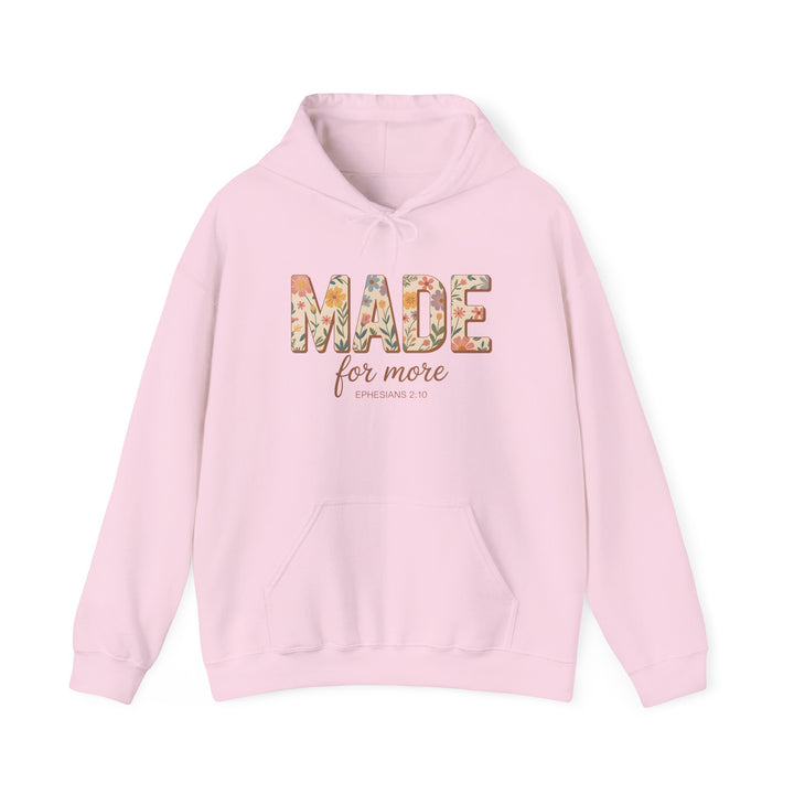 Hoodie - 'MADE for more' Ephesians 2:10 Floral Design