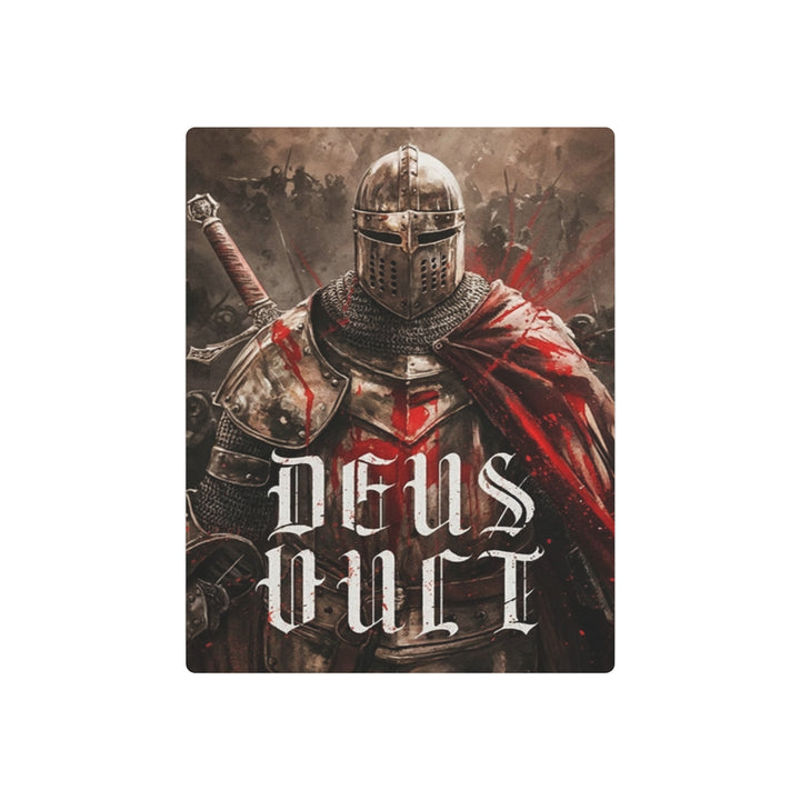"Deus Vult - God Wills It" - Medieval Christian Knight Metal Wall Art