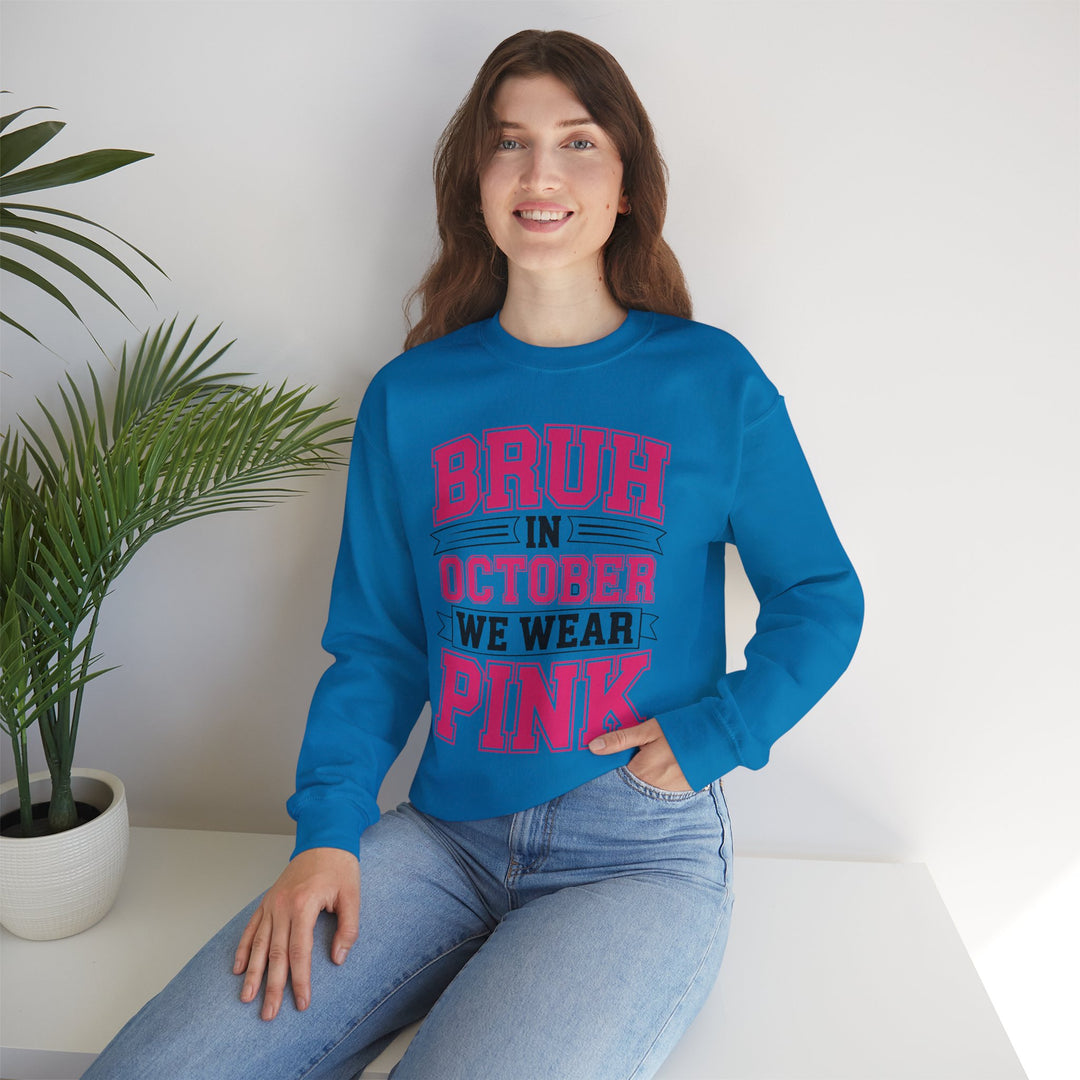 Pink October Awareness Sweatshirt, Cozy Crewneck, Breast Cancer Awareness, Gift for Supporters, Fashion for a Cause