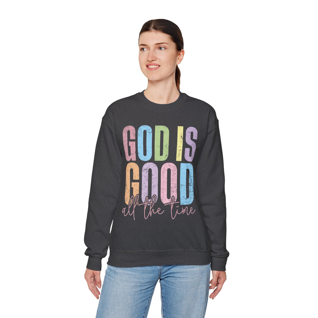 Inspirational God is Good Sweatshirt, Religious Crewneck, Faith-Based Apparel, Comfortable Casual Wear, Church Gift, Positive Vibes