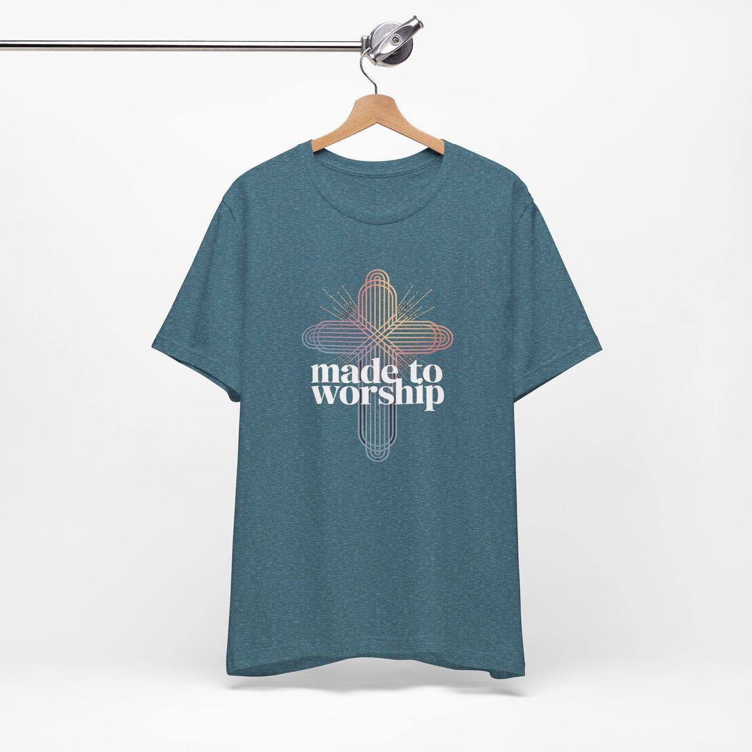 Made to Worship Unisex Tee, Inspirational T-Shirt, Faith Apparel, Christian Gift, Church Wear, Casual Outfit