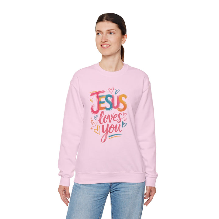 Jesus Loves You Crewneck Sweatshirt - Cozy Unisex Gift, Christian Apparel, Faith-Based Fashion, Inspirational Layering Piece, Ideal [...]