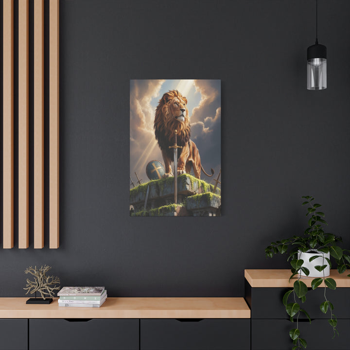 Canvas Art, Lion of Judah Verse, Christian Men's Wall Decor, Father's Day Gift, Revelation 5:5