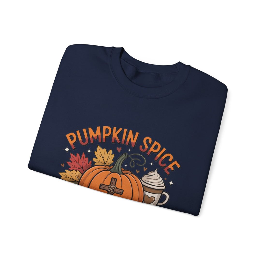 Fall Pumpkin Spice and Jesus Christ Sweatshirt