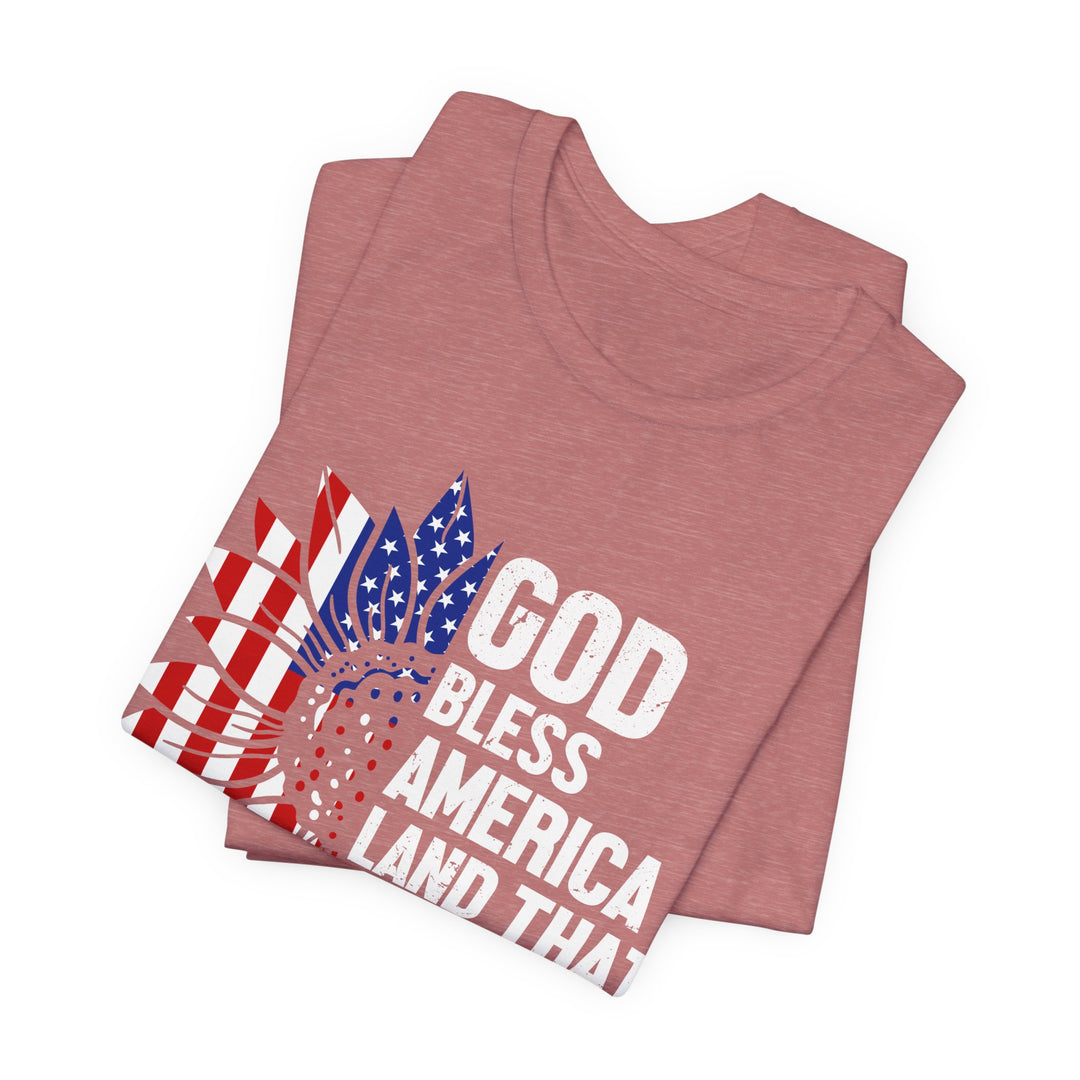 Patriotic T-Shirt, God Bless America Tee, Unisex Short Sleeve Shirt, Independence Day Gift, USA Pride Apparel, Americana Clothing