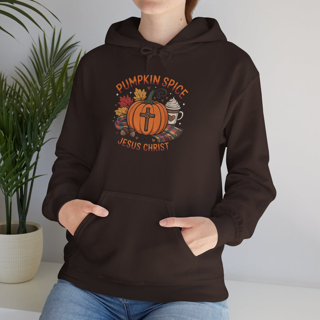 Fall Pumpkin Spice and Jesus Christ Hoodie Sweatshirt