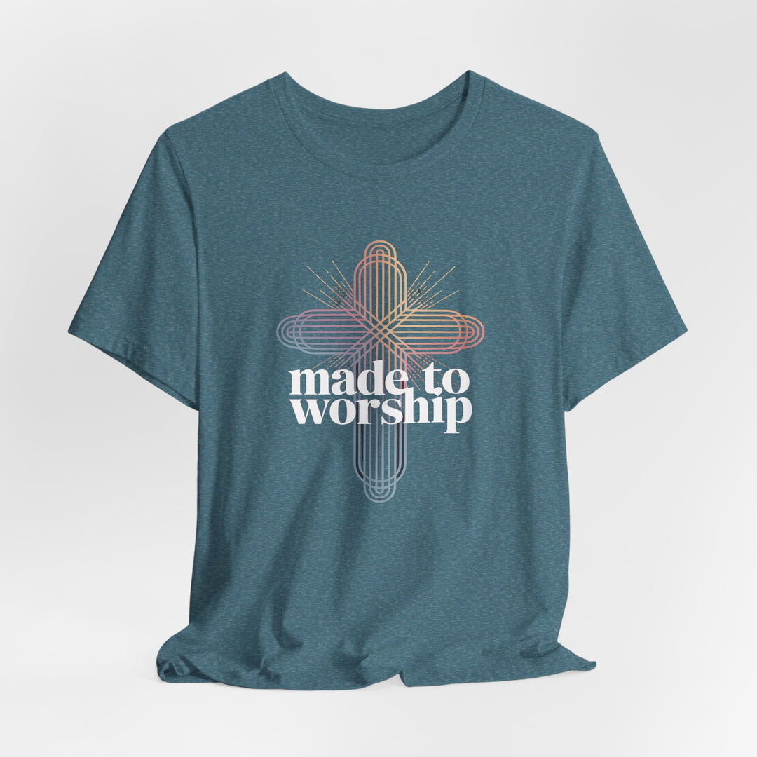 Made to Worship Unisex Tee, Inspirational T-Shirt, Faith Apparel, Christian Gift, Church Wear, Casual Outfit
